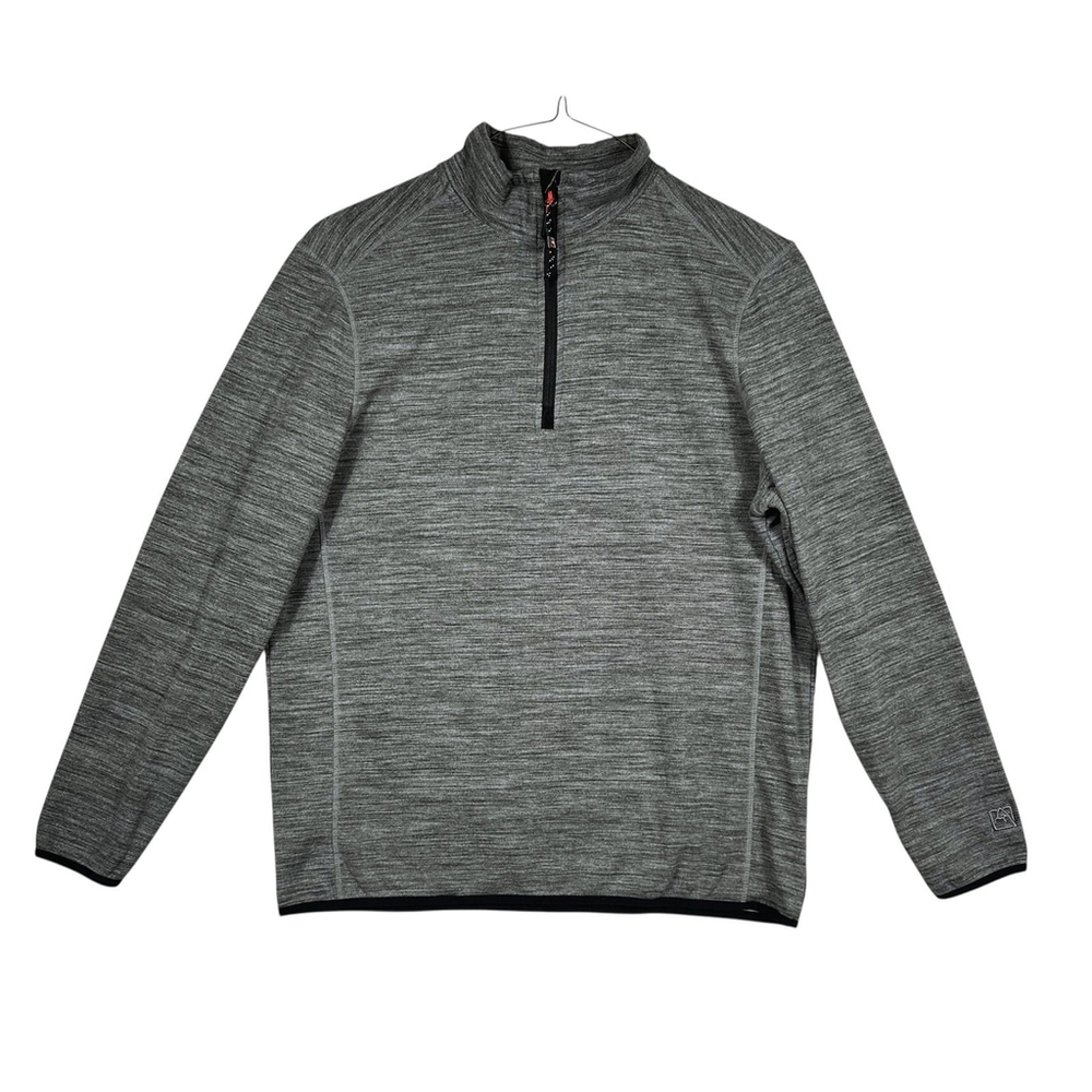 Avalanche Outdoor Long Sleeve Quarter Zip Heater Gray Men’s Pull Over Sweater L